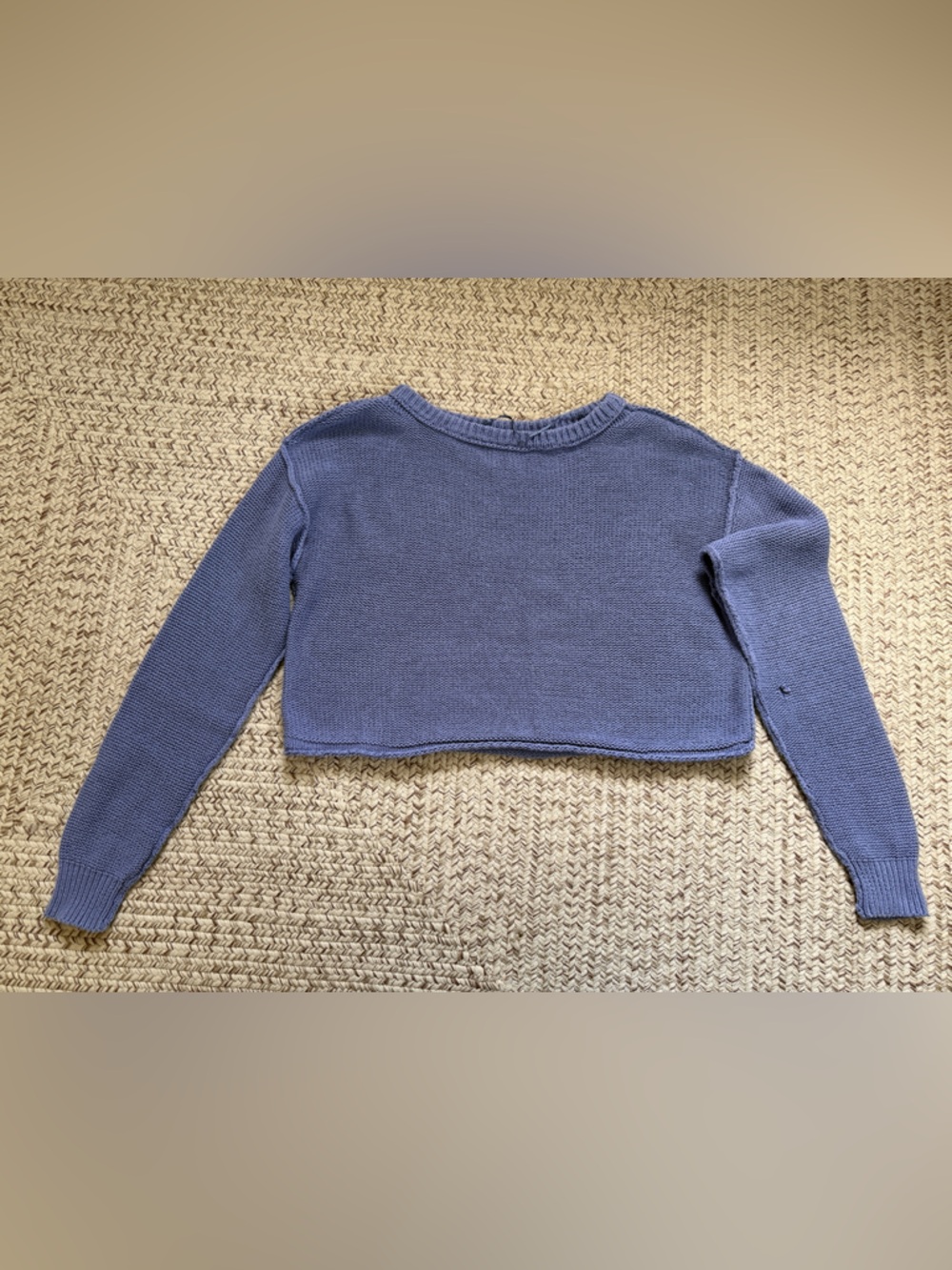 We The Free Cropped Crewneck Sweater in Periwinkle